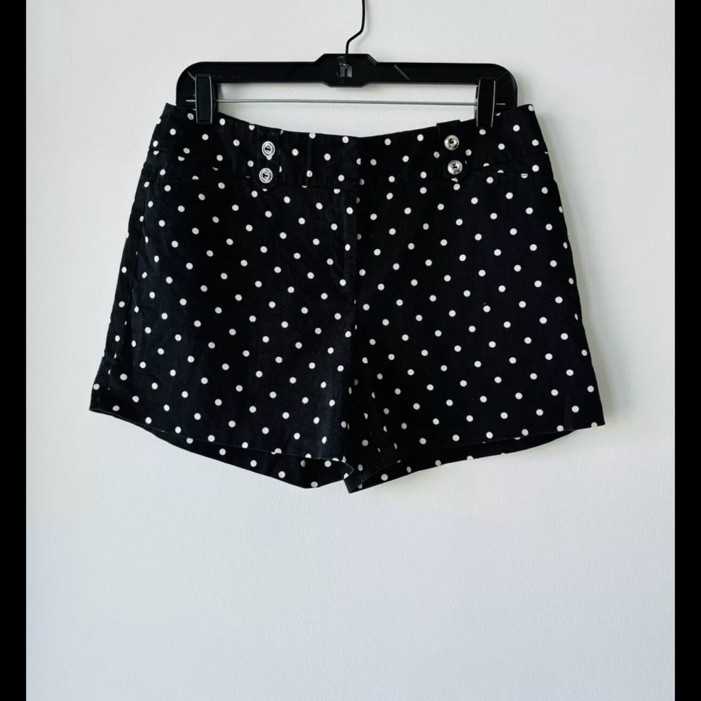 White House Black Market Black Polka Dot Shorts